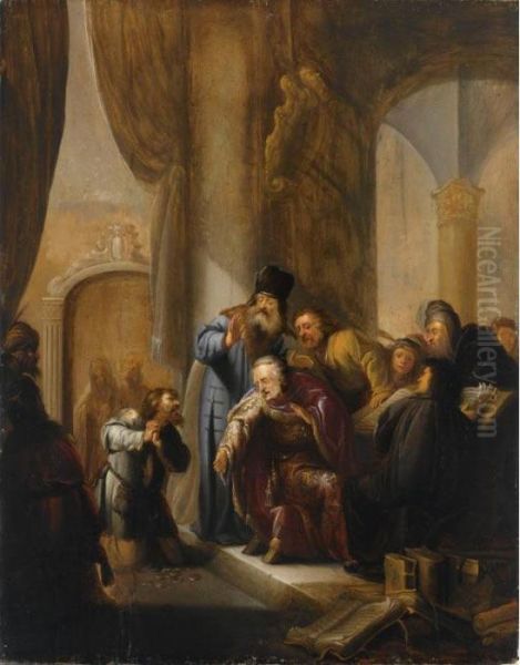 The Remorse Of Judas (matt. 27: 3-5) Oil Painting by Jacob Willemsz de Wet the Elder