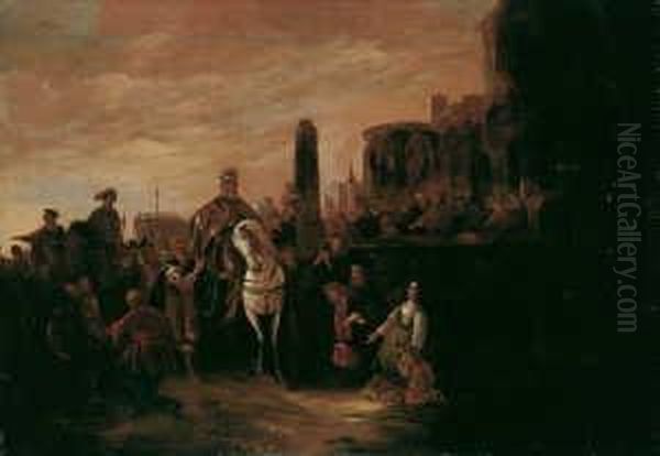 Der Triumph Des Mardochai. Oil Painting by Jacob Willemsz de Wet the Elder