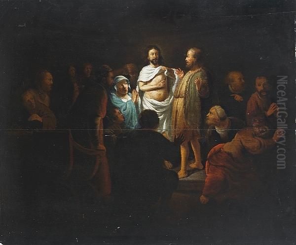 The Incredulity Of Saint Thomas Oil Painting by Jacob Willemsz de Wet the Elder