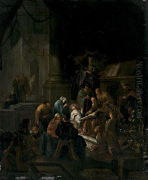 Christ Among The Doctors Oil Painting by Jacob Willemsz de Wet the Elder