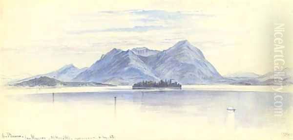 Lago Maggiore, Italy Oil Painting by Edward Lear