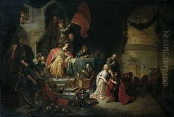 Die Grossmutigkeit Des Scipio (nach Livius Xxvi, 50). Oil Painting by Jacob Willemsz de Wet the Elder