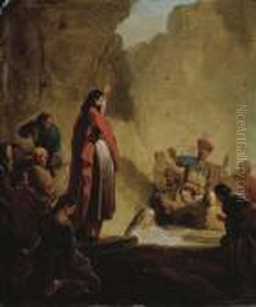 The Raising Of Lazarus Oil Painting by Jacob Willemsz de Wet the Elder