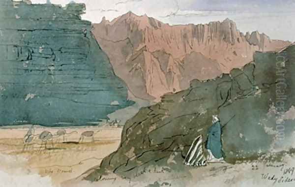 Wady Sidera Oil Painting by Edward Lear