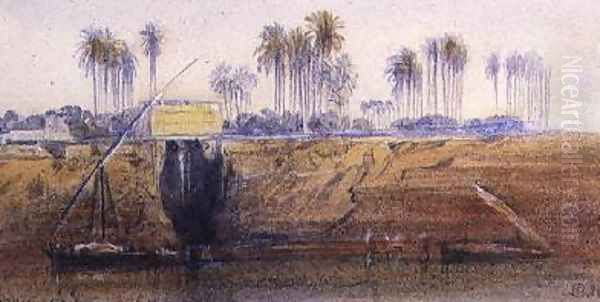 Sakkia Oil Painting by Edward Lear