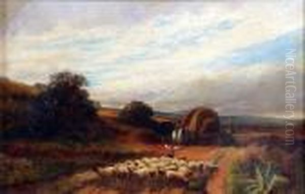 The Sheep Drovers Oil Painting by Peter de Wint