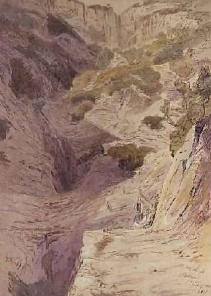 The Rock Korax Ithaca Oil Painting by Edward Lear