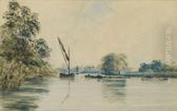 Zion House On The Thames Oil Painting by Peter de Wint