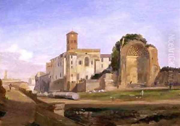 The Temple of Venus and Rome Oil Painting by Edward Lear