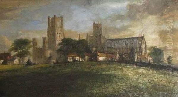 Ely Cathedral Oil Painting by Peter de Wint