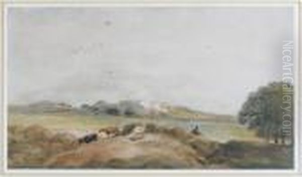 Landscape With Cattle Oil Painting by Peter de Wint