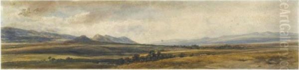 An Extensive Landscape, Traditionally Identified As The Lake District Oil Painting by Peter de Wint