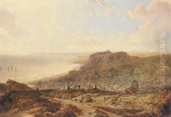 Hastings From The East Cliff, Kent Oil Painting by Peter de Wint