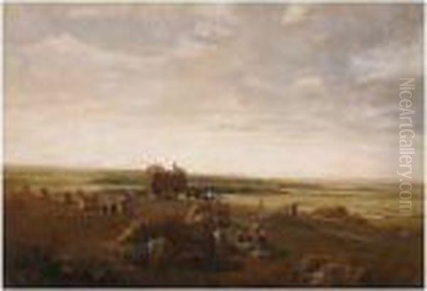 Lincoln Landscape (near Horncastle) Oil Painting by Peter de Wint