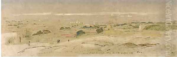 View taken from above Birchichara, Malta Oil Painting by Edward Lear