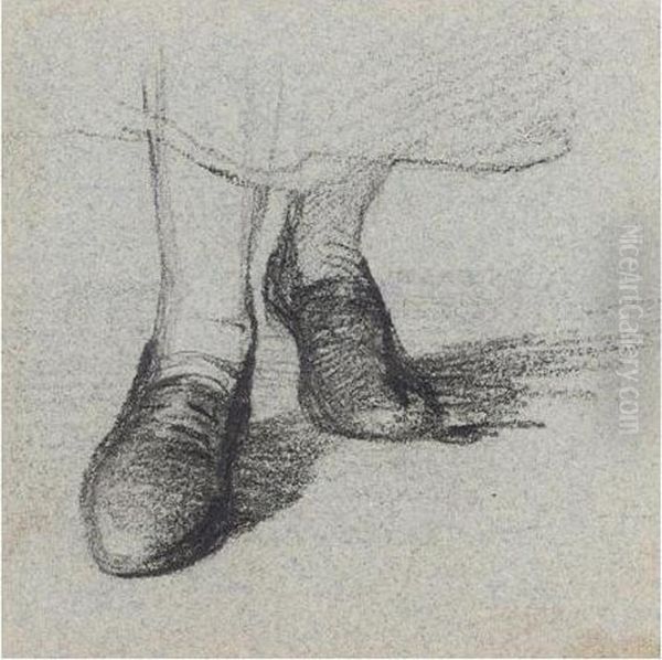 Study Of A Girl's Feet Oil Painting by Peter de Wint