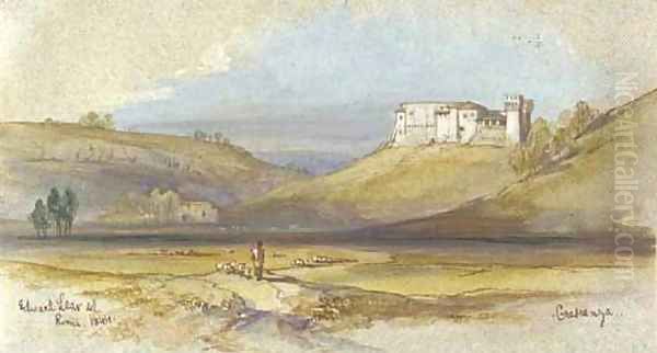 Crescenza, Rome Oil Painting by Edward Lear