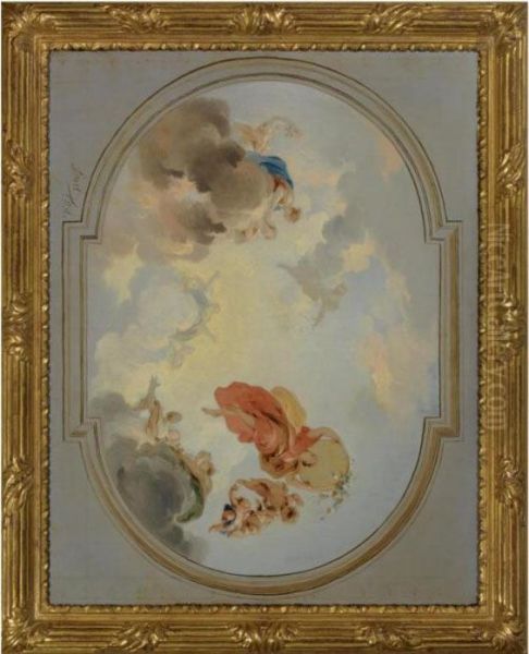 A 
Modello
 For A Ceiling Painting: The Apotheosis Of Flora Oil Painting by Jacob de Wit