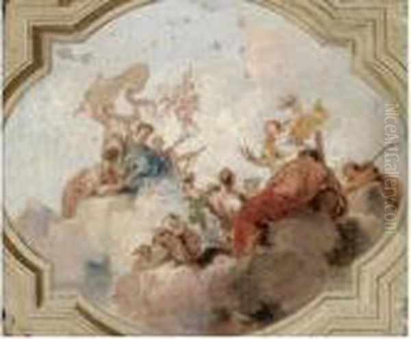 An Allegorical Representation With The Fates And Mercury Oil Painting by Jacob de Wit