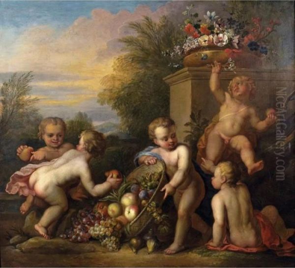 Appartenant A Une Collection Particuliere
 

 
 
 

 
 Putti Jouant Dans Un Jardin [circle Of Jacob De Wit ; Putti Playing In A Garden ; Oil On Canvas] Oil Painting by Jacob de Wit