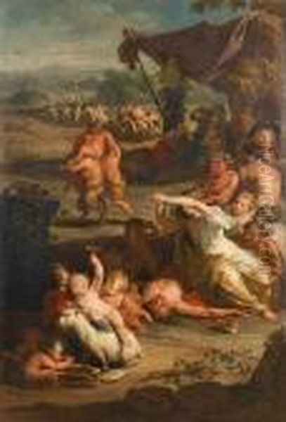 A Bacchanale Oil Painting by Jacob de Wit