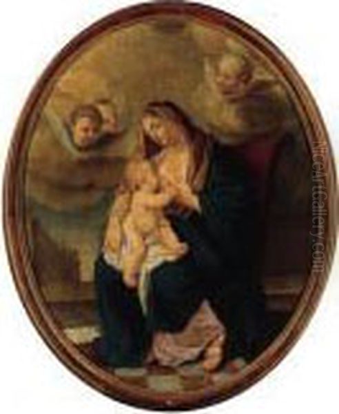 The Madonna And Child Oil Painting by Jacob de Wit