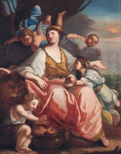 A Personification Of Choler - One Of The Four Temperaments Oil Painting by Jacob de Wit