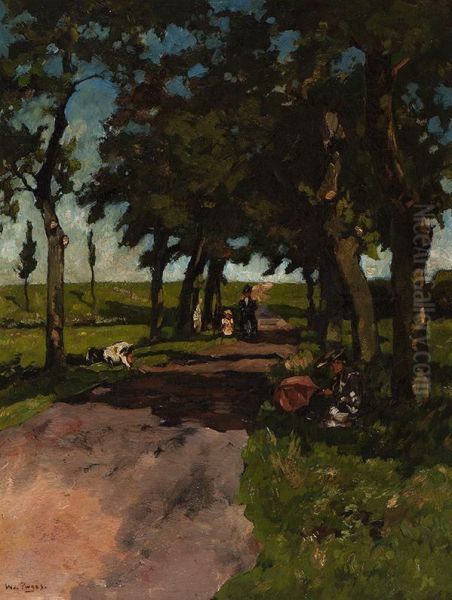 A Summer Day Oil Painting by Willem de Zwart