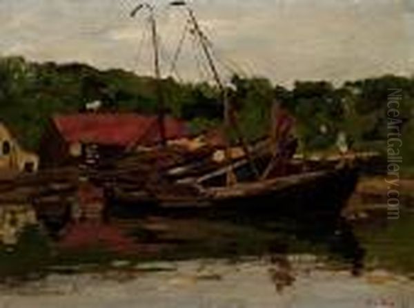 Moored Boats by Willem de Zwart