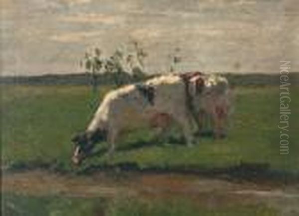 Grazende Koeien Oil Painting by Willem de Zwart