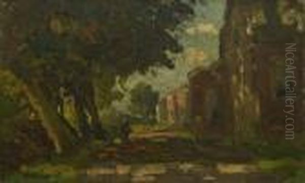 Dorfstrase. Oil Painting by Willem de Zwart