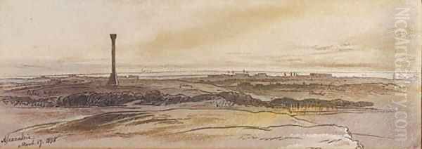 Looking towards Alexandria, Egypt Oil Painting by Edward Lear