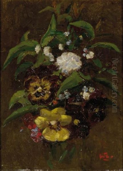 Bouquet Met Viooltjes Oil Painting by Willem de Zwart