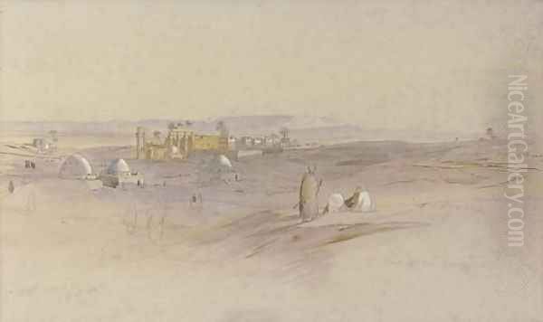 Sunrise at Erment, Egypt Oil Painting by Edward Lear