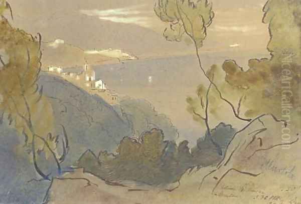 La Mortola, Italy Oil Painting by Edward Lear