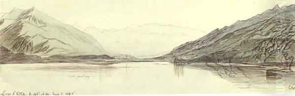 Lago d'Orta, Italy Oil Painting by Edward Lear