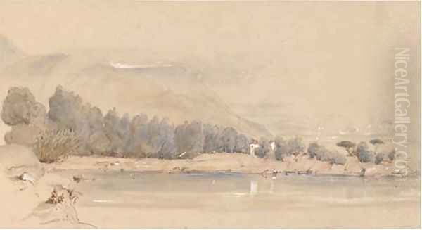 On the Greek coast Oil Painting by Edward Lear