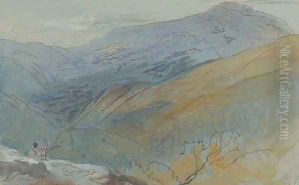 Palaiukhora, Crete Oil Painting by Edward Lear