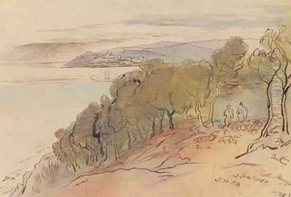 Porto Maurizio, Italy Oil Painting by Edward Lear