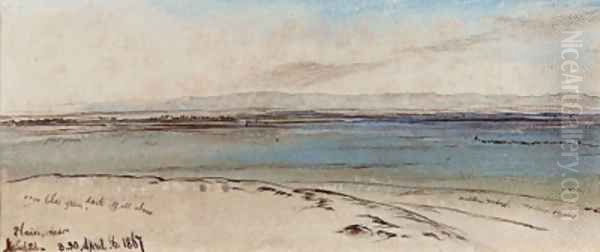 Plains of Ashdod, Israel Oil Painting by Edward Lear