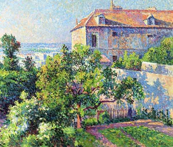 Montmartre, the House of Suzanne Valadon Oil Painting by Maximilien Luce