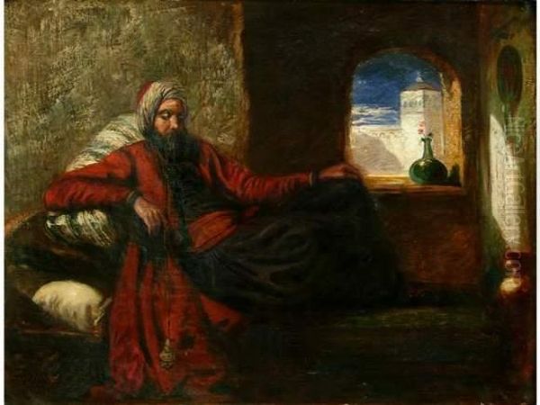 Le Repos Du Sultan. Oil Painting by Alexandre Gabriel Decamps