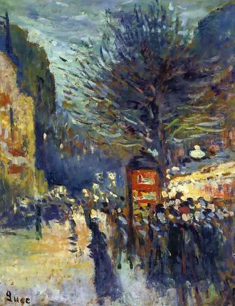 Street in Paris Oil Painting by Maximilien Luce