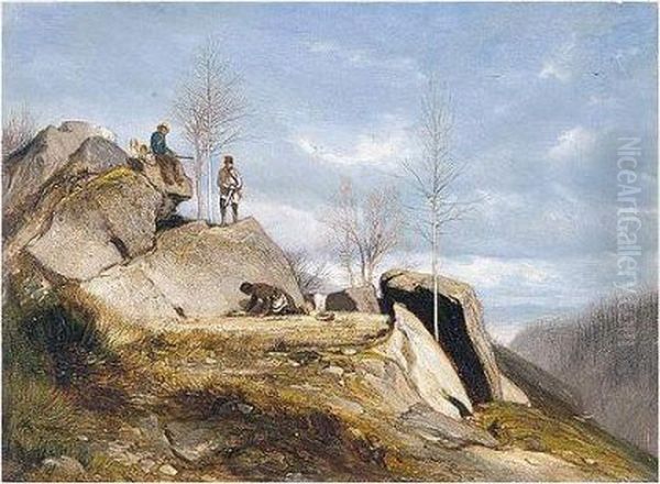 La Chasse Au Furet Oil Painting by Alexandre Gabriel Decamps