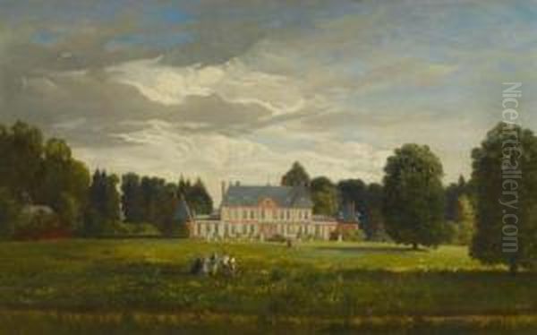 Le Chateau Rouge Oil Painting by Alexandre Defaux