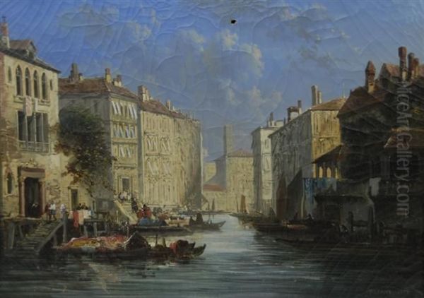 Venetian View Oil Painting by Alexandre Defaux