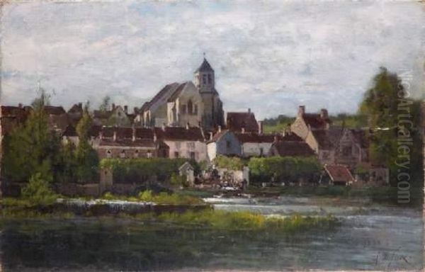 La Vue Du Village Oil Painting by Alexandre Defaux