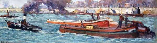 The Seine Oil Painting by Maximilien Luce