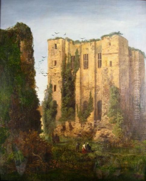 Castle Ruins Oil Painting by Alexandre Defaux