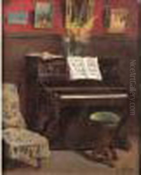 Interieur Au Piano Oil Painting by Alexandre Defaux